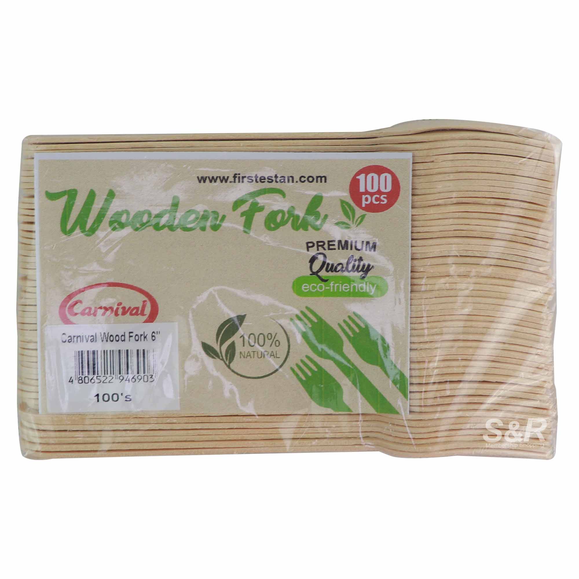 Carnival Wooden Fork 6in 100pcs Carnival Wooden Fork 6in 100pcs